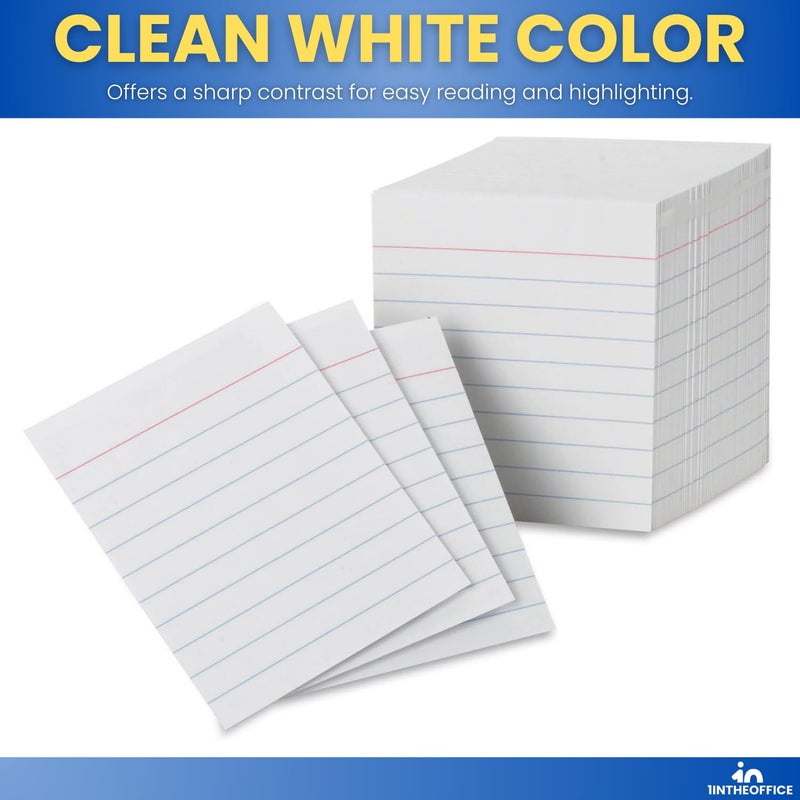 1InTheOffice Ruled Mini Index Cards 3 x 2.5, White Small Index Cards 2x3, 400/Pack - Image 4